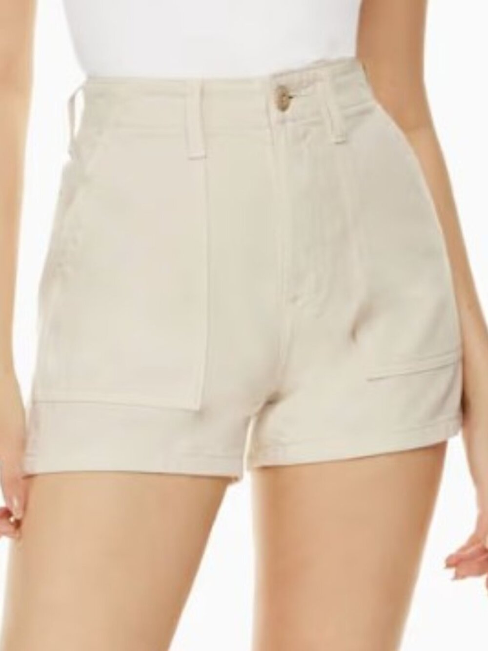 Aritzia Denim Forum The 90s Utility Hi-Rise Short size 26 Summer Off White